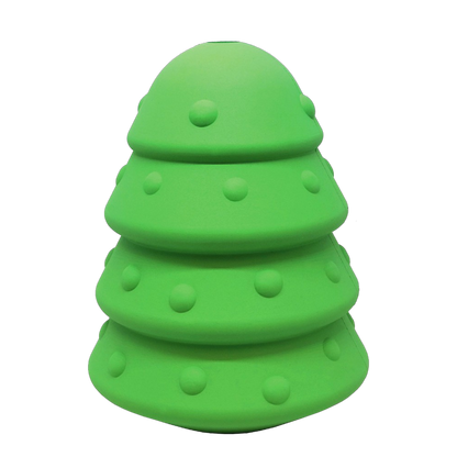Christmas Tree With Treat Dispenser Toy - Durable Rubber for Large dogs