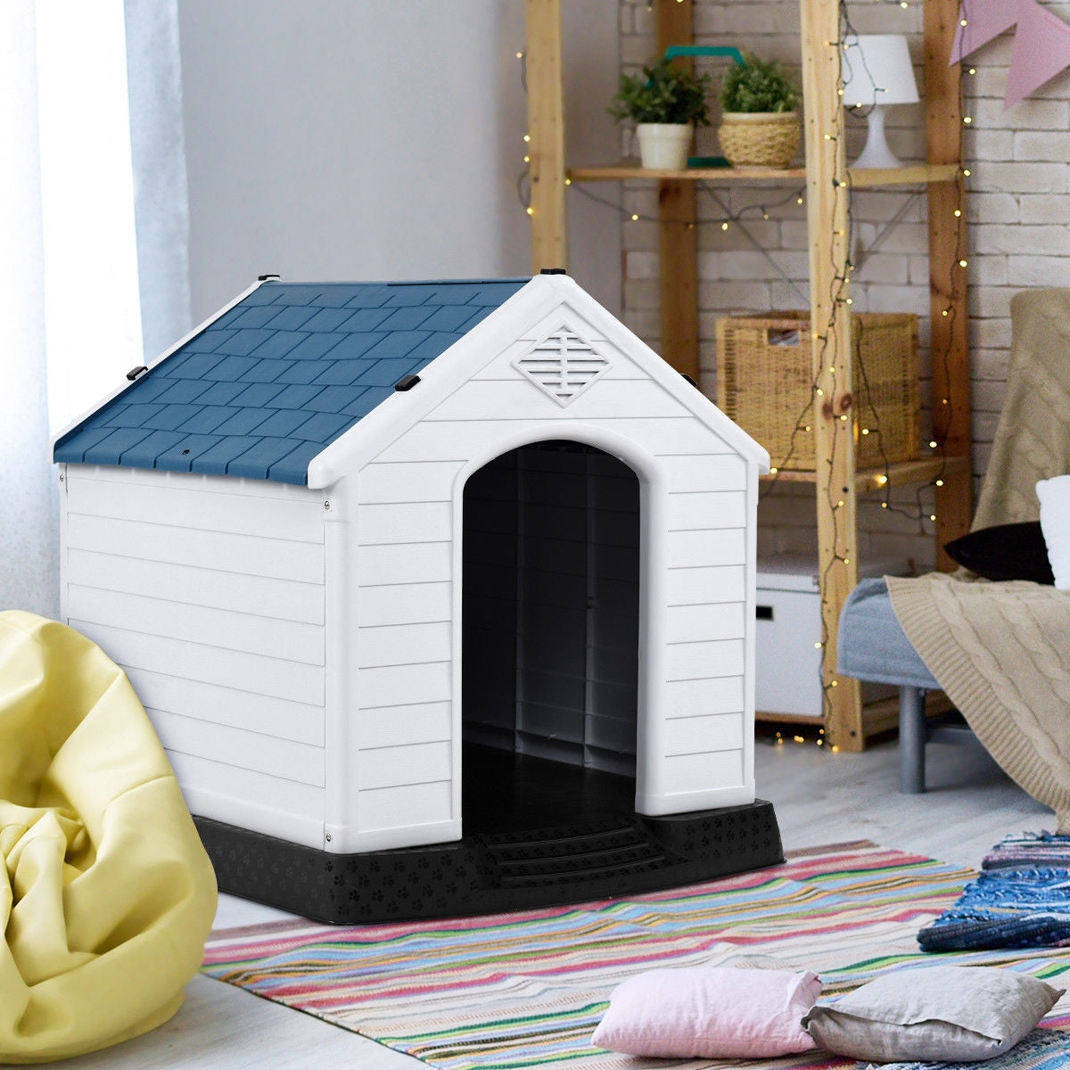 Indoor/Outdoor Waterproof Plastic Dog House