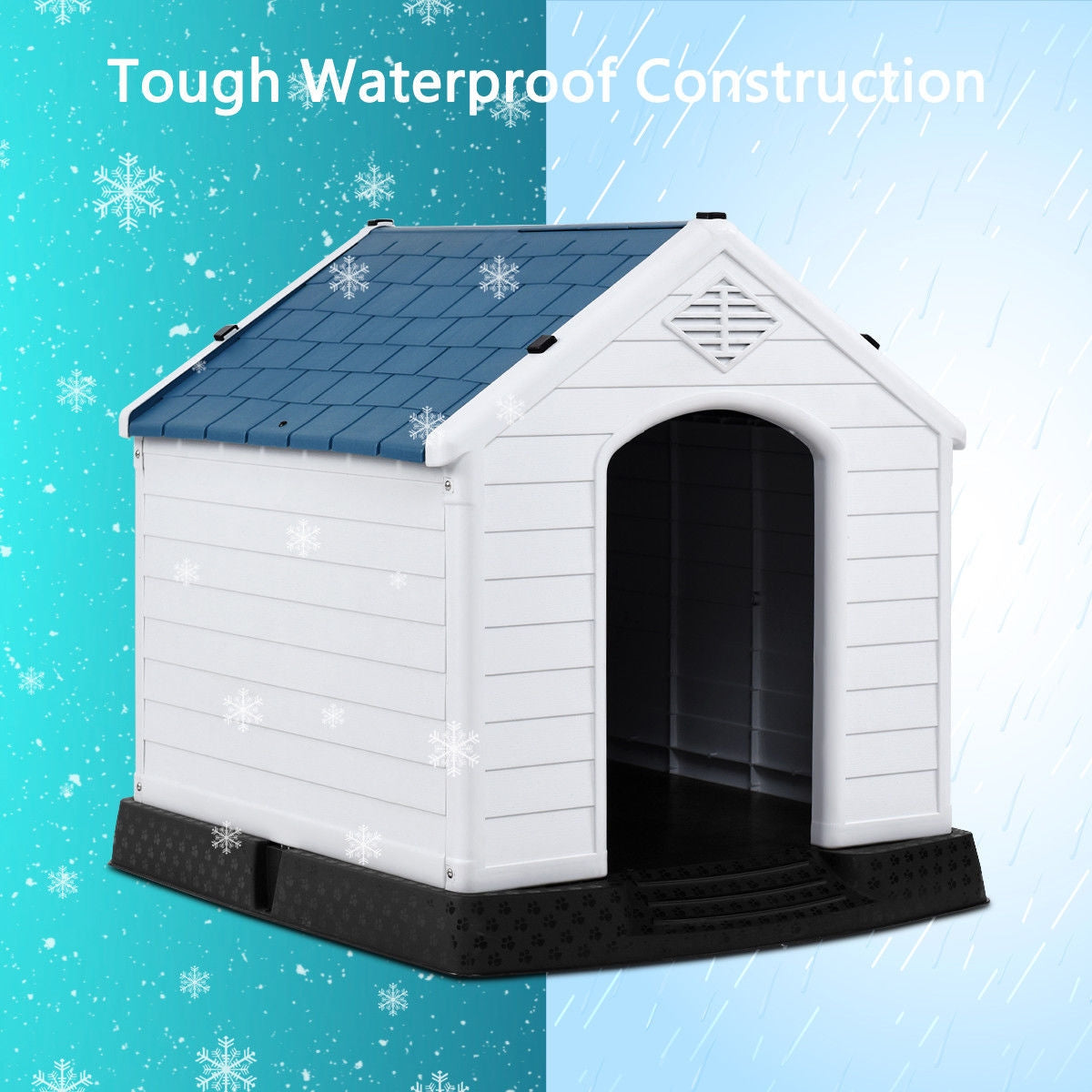 Indoor/Outdoor Waterproof Plastic Dog House