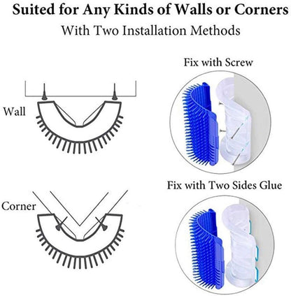 Self Groomer Cat Brush Angle Cat Massager Cat Accessories Self-raising Beautician Massage Comb Cat Toy Cat Supplies Teasing Cat  Self Groomer Cat Brush Interactive Cat Toy