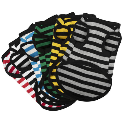 Striped Cotton Dog Vest Summer Pet Clothes