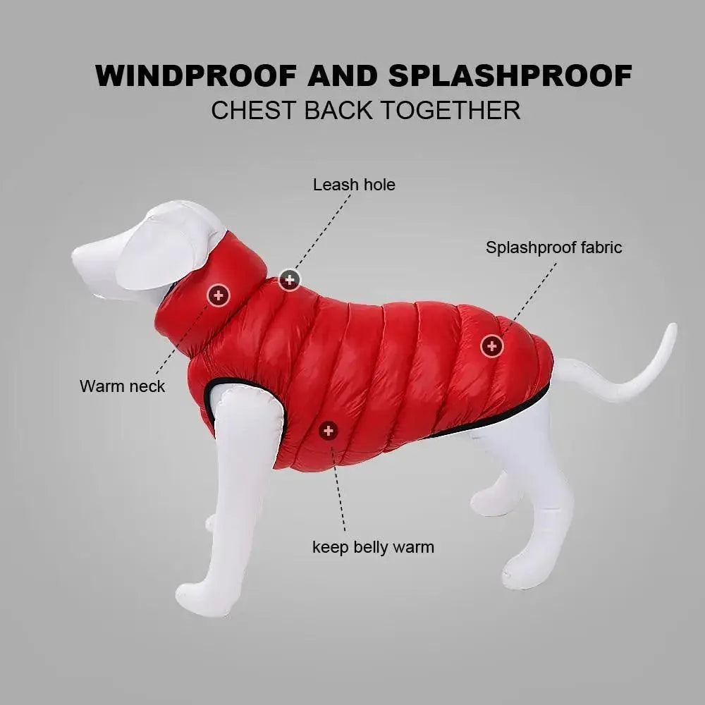 Warm Winter Dog Vest Jacket Coat 3 Layer Thick Waterproof